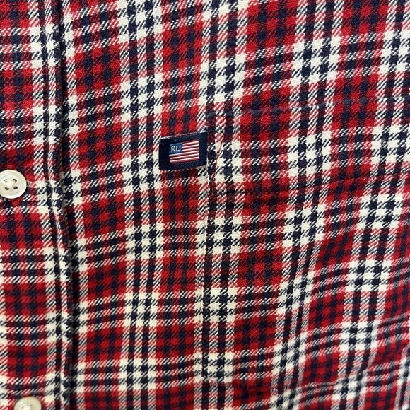 Polo Jeans | Shirt XL Red Flannel Long Sleeve Button Ralph Lauren Y2K Vintage - Picture 4 of 5